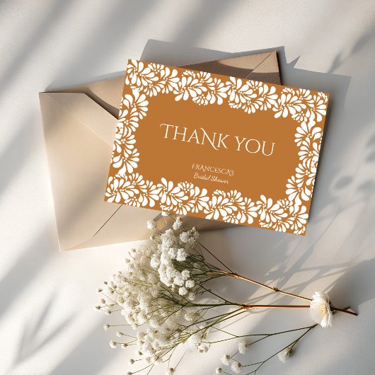 Carte De Remerciements Douche nuptiale de talavera mexicaine