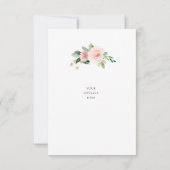 Carte De Remerciements Douche nuptiale florale d'aquarelle (Dos)