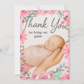 Carte De Remerciements Doula Appreciation Card | Labor Support Gift Pink (Devant)