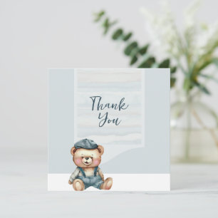 Carte de remerciements d'ours de charme décontract