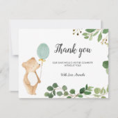 Carte de remerciements d'ours mignon (Devant)