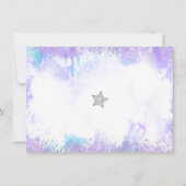 Carte De Remerciements Doux 16 Aquarelle violet argent Photo moderne (Dos)