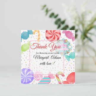 Carte De Remerciements doux baby shower