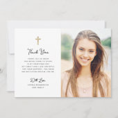 Carte De Remerciements Doux et simple | Confirmation photo (Devant)