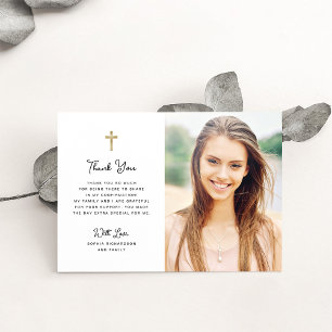 Carte De Remerciements Doux et simple Confirmation photo