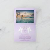 Carte De Remerciements Doves Design Mariage couleur Lilac (Intérieur)