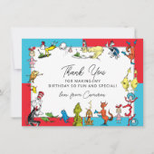 Carte De Remerciements Dr. Seuss - Caractères | ANNIVERSAIRE DE ENFANT (Devant)