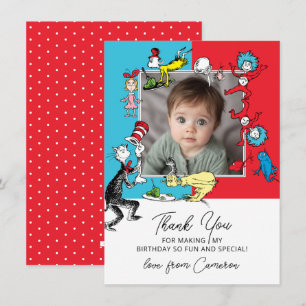Carte De Remerciements Dr. Seuss - Caractères   ANNIVERSAIRE DE ENFANT