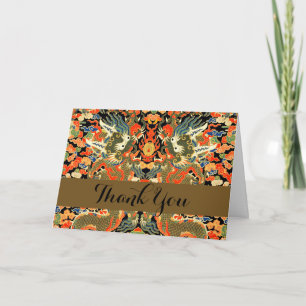 Carte De Remerciements Dragon asiatique chinois Art coloré