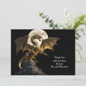 Carte De Remerciements Dragon Féroce se Cabrant (Debout devant)