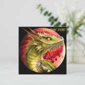 Carte De Remerciements Dragon sur Bloody Moon (Debout devant)