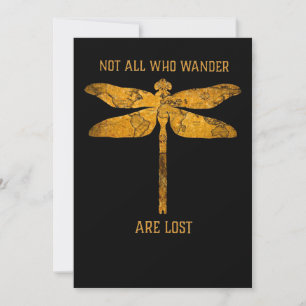 Carte De Remerciements Dragonfly Lover Pas tous ceux qui errent sont per