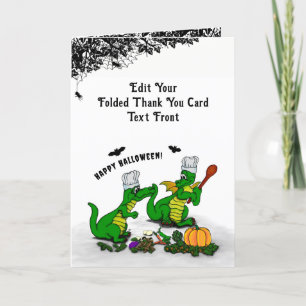Carte De Remerciements Dragons - Joyeux Halloween ! Aujourd'hui je vais c