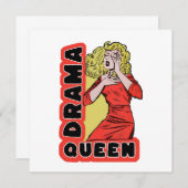 Carte De Remerciements Drama Queen parce que tout m'excite trop (Devant / Derrière)
