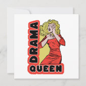 Carte De Remerciements Drama Queen parce que tout m'excite trop (Devant)