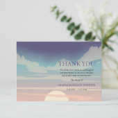 Carte de remerciements dramatique de perte de ciel (Debout devant)