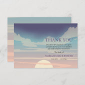 Carte de remerciements dramatique de perte de ciel (Devant / Derrière)