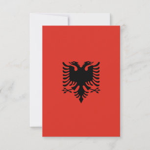 Carte De Remerciements Drapeau albanais