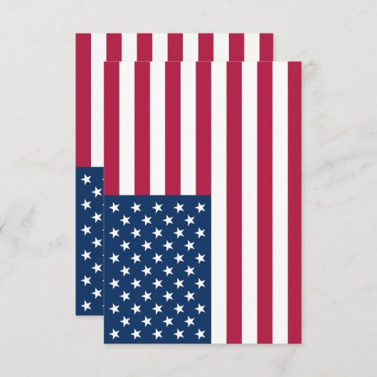 Carte De Remerciements Drapeau américain (Devant / Derrière)