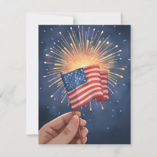 Carte De Remerciements Drapeau Américain Patriotique