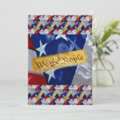 Carte De Remerciements Drapeau américain We The People (Debout devant)