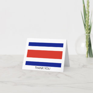 Carte De Remerciements Drapeau civil du Costa Rica