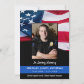 Carte De Remerciements Drapeau commémoratif de la police Funérailles de l (Devant)