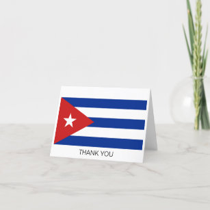 Carte De Remerciements Drapeau Cuba