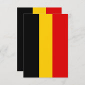 Carte De Remerciements Drapeau de Belgique (Devant / Derrière)