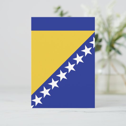 Carte De Remerciements Drapeau de Bosnie-Herzégovine (Debout devant)