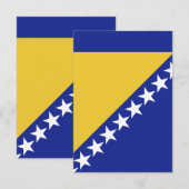 Carte De Remerciements Drapeau de Bosnie-Herzégovine (Devant / Derrière)