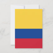 Carte De Remerciements Drapeau de Colombie (Dos)