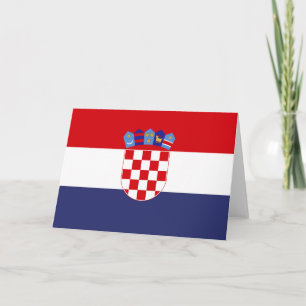 Carte De Remerciements Drapeau de Croatie