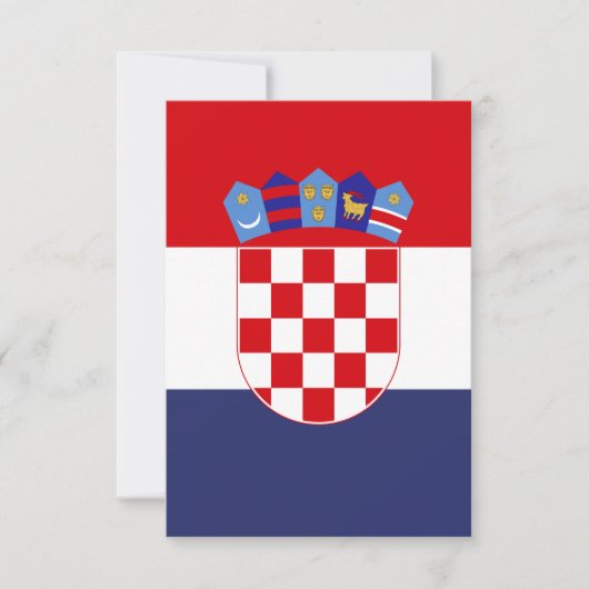 Carte De Remerciements Drapeau de Croatie (Devant)