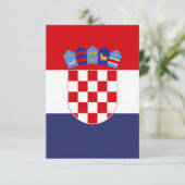 Carte De Remerciements Drapeau de Croatie (Debout devant)