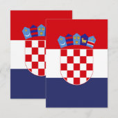 Carte De Remerciements Drapeau de Croatie (Devant / Derrière)