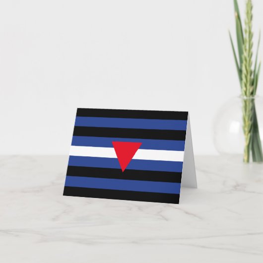 Carte De Remerciements Drapeau de fierté cuir queer (Devant)