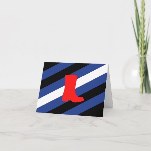 Carte De Remerciements Drapeau de fierté de bottes (Devant)