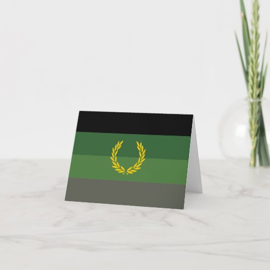 Carte De Remerciements Drapeau de fierté de l'uniforme militaire (Devant)