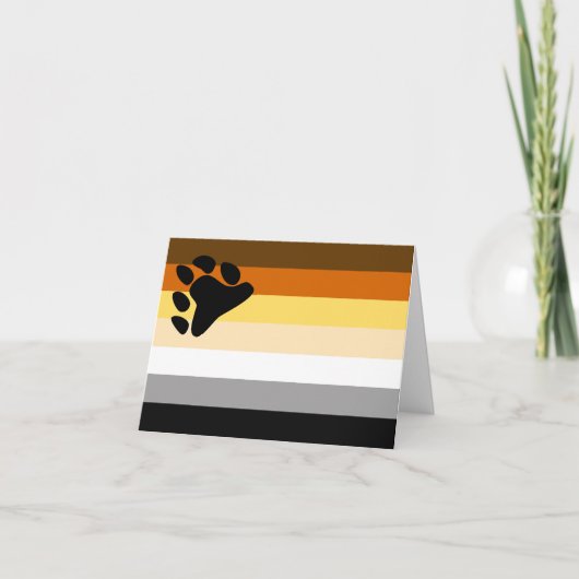 Carte De Remerciements Drapeau de fierté des Ours (Devant)