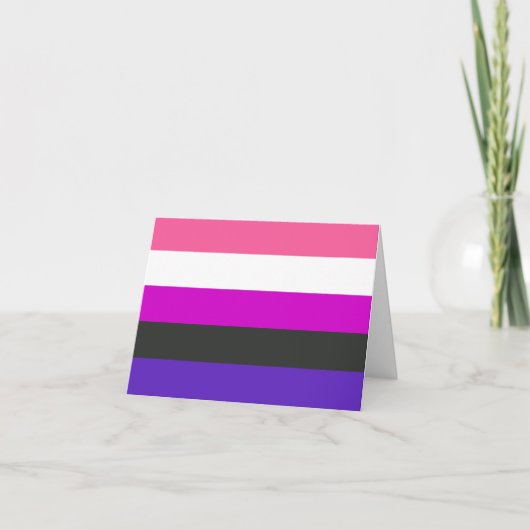 Carte De Remerciements Drapeau de fierté genderfluid (Devant)
