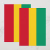Carte De Remerciements Drapeau de Guinée (Devant / Derrière)