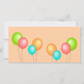 Carte De Remerciements Drapeau de guirlande de ballons Photo d'anniversai (Dos)