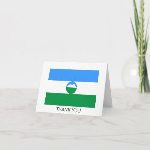 Carte De Remerciements Drapeau de Kabardino-Balkarie