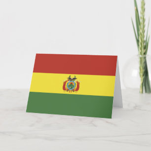Carte De Remerciements Drapeau de la Bolivie