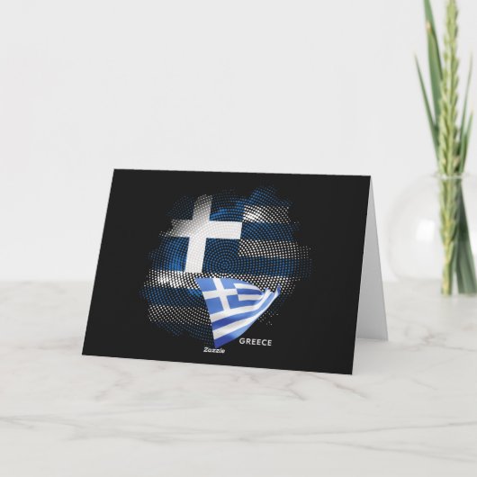 Carte De Remerciements Drapeau de la Grèce (Dos)