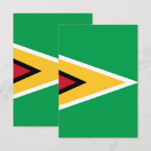 Carte De Remerciements Drapeau de la Guyane (Devant / Derrière)