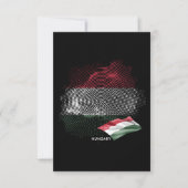 Carte De Remerciements Drapeau de la Hongrie (Devant)