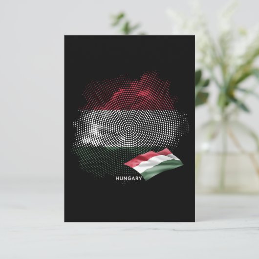 Carte De Remerciements Drapeau de la Hongrie (Debout devant)