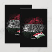 Carte De Remerciements Drapeau de la Hongrie (Devant / Derrière)
